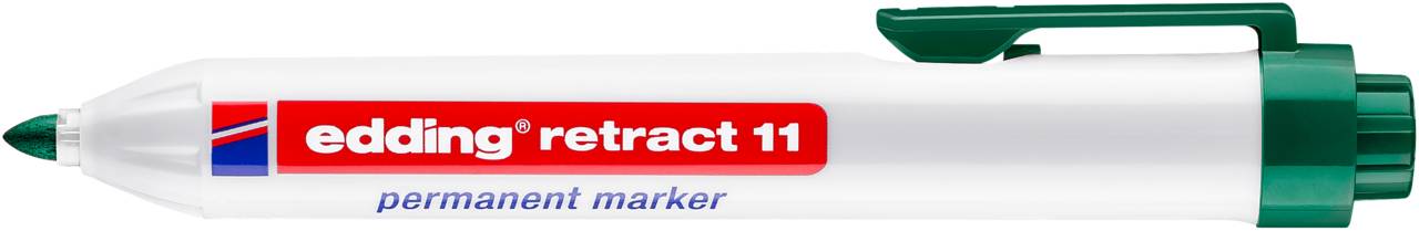 Permanentmarker edding retract 11 nachfüllbar Druckmechanik 1,5-3mm grün