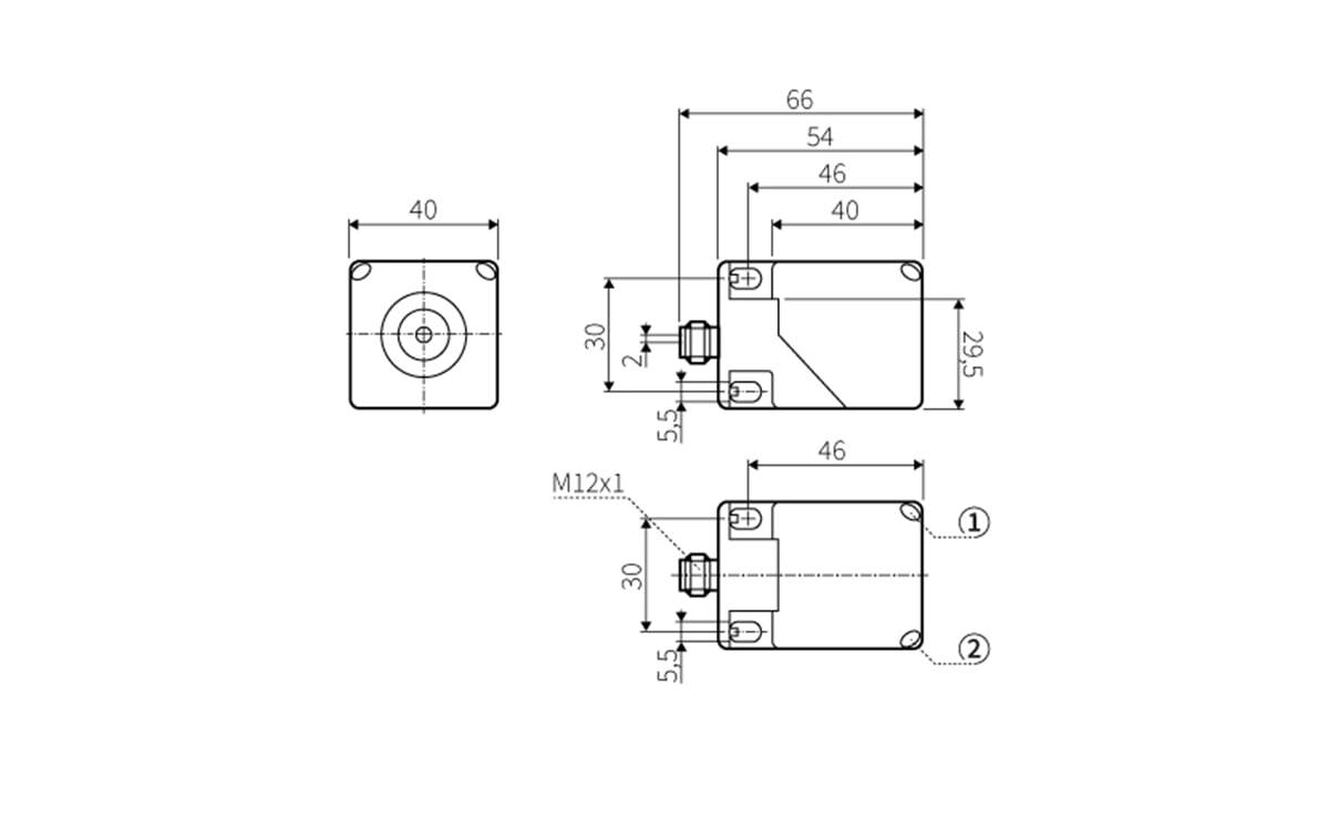 Induktiver Sensor Faktor 1 40 mm IP67 - AI067 - autosen