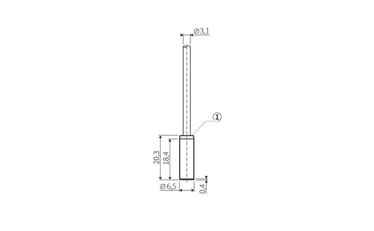 Induktiver Sensor Miniatursensor ⌀ 6,5 mm IP67 - Ø6,5 mm - AI815 - autosen