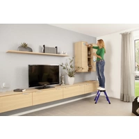 Krause 130082 Aluminium Doppel-Klapptritt klappbar Arbeitshöhe (max.): 2.45m Blau 1.7kg Krause 130082 Aluminium Doppel-Klapptritt klappbar Arbeitshöhe (max.): 2.45m Blau 1.7kg