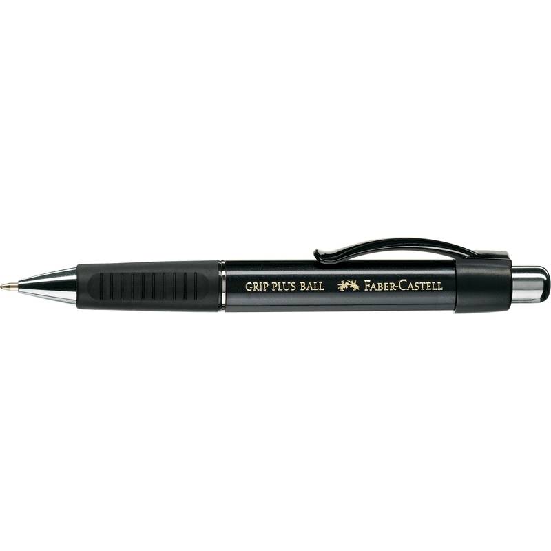 Faber-Castell Kugelschreiber GRIP PLUS BALL 140733 M metallic-schwarz