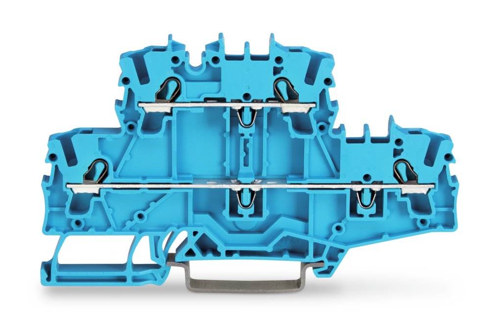 WAGO 2002-2704 Doppelstock-Durchgangsklemme 5.20 mm Push-In-Klemme Blau 50 St.