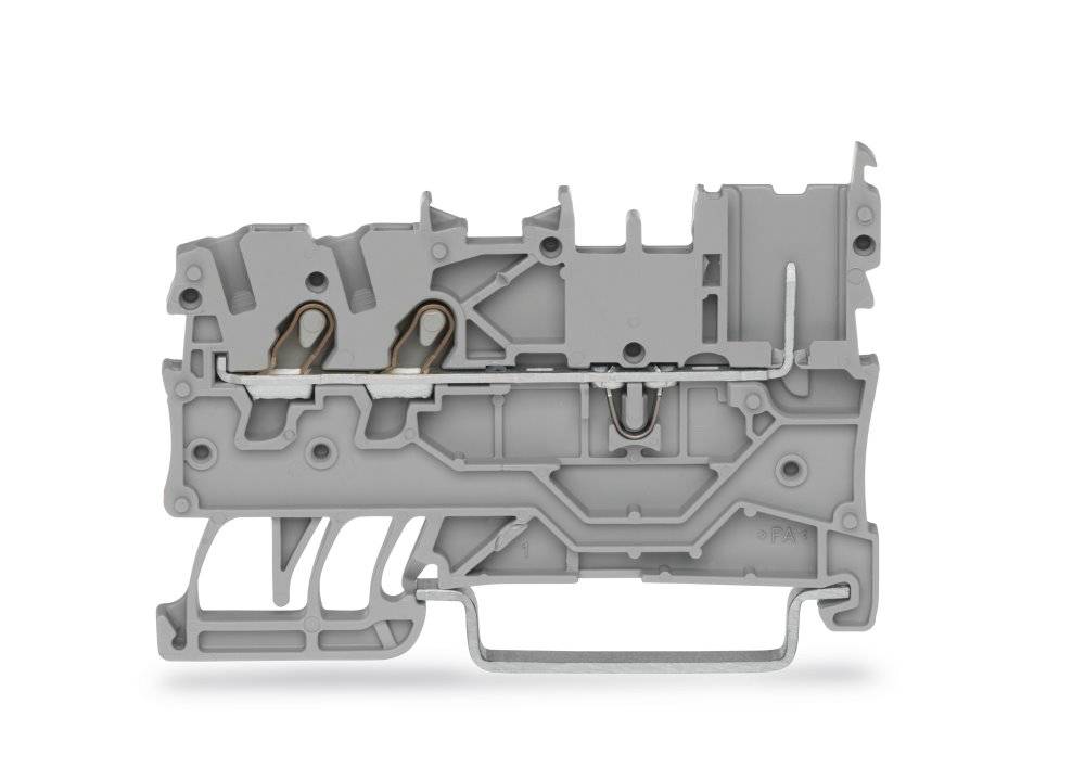 WAGO 2020-1301 Mini-Doppelstock-Basisklemme 3.50 mm Push-In-Klemme Grau 50 St.
