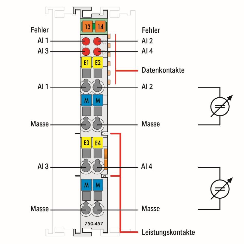 WAGO SPS-Analogeingangsmodul 750-457 1 St.