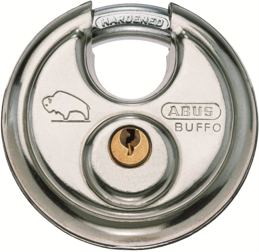 Vorhangschloss Diskus 115141 Farbe silber Typ Diskus Bügelhöhe 17,5 mm Bügelstärke 10 mm Breite 70 mm