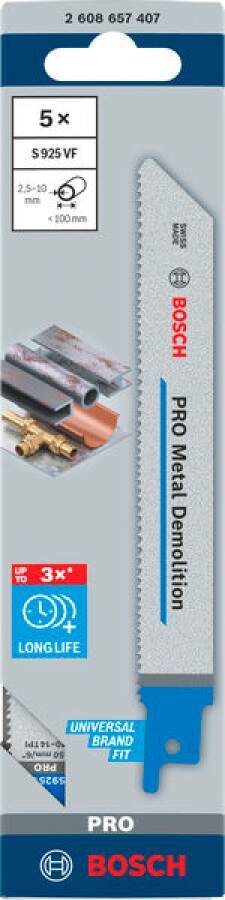 Säbelsägeblatt S 925 VF L.150mm B.19mm TPI 10/14 1,8/2,6mm varioverzahnt 5er Pk.