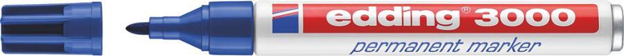 Edding 3000 4-3000003 Permanentmarker Blau wasserfest: Ja