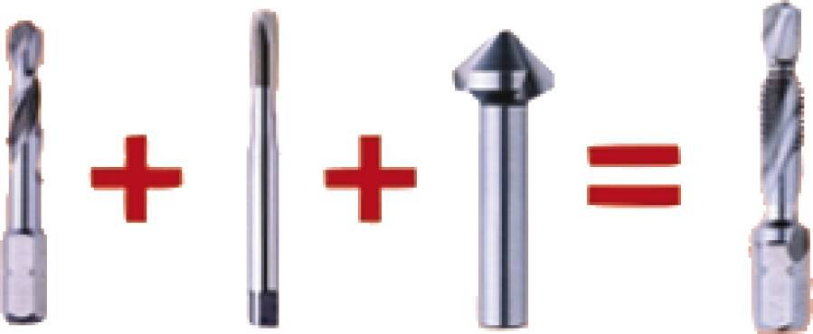 Kombi-Bitgewindebohrersatz M3 - M10 15155