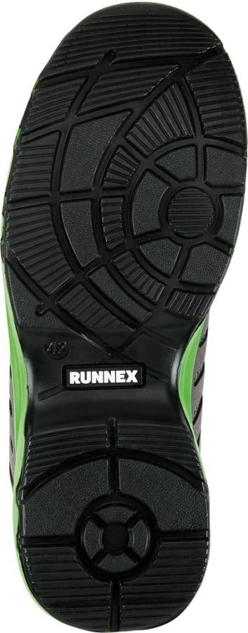 BIG-RUNNEX-Footwear, S1P-Sicherheits-Arbeits-Berufs-Schuhe, Halbschuhe, FlexStar, grau/grün