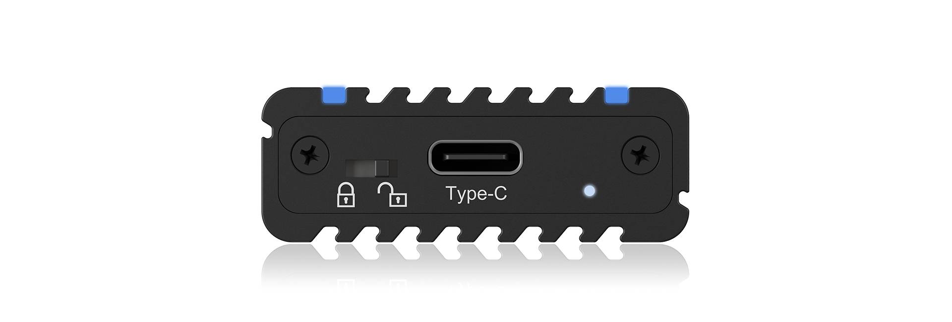 USB Type-C™ Gehäuse für M.2 NVMe SSD mit RGB Beleuchtung