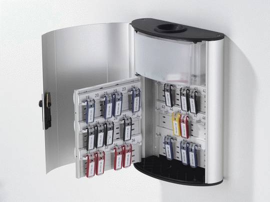 Durable Schlüsselkasten KEY BOX PLUS 54 - 1968 196823 Anzahl Haken 54 Silber (metallic)