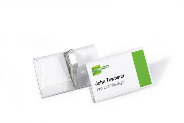 DURABLE Namensschild 811019 75x40mm Kunststoff tr 25 St./Pack.