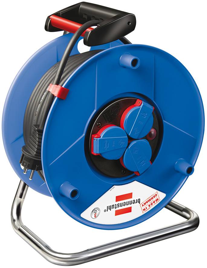 Brennenstuhl 1208230 Kabeltrommel 50.00 m Schwarz Schutzkontakt-Stecker