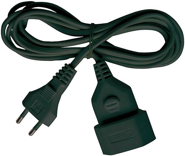 Brennenstuhl 1161790 Strom Verlängerungskabel 2.5 A Schwarz 3.00 m H03VVH2-F 2X 0,75 mm²
