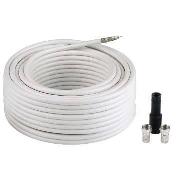 Hama SAT Anschlusskabel [1x F-Stecker - 1x F-Stecker] 10.00 m 100 dB Weiß
