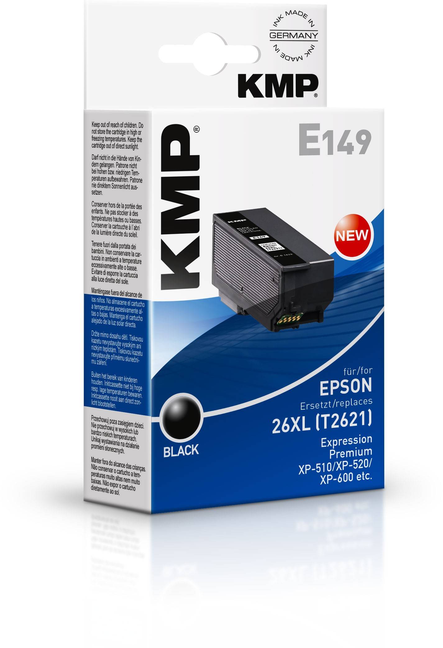 KMP E149 - 15 ml - mit hoher Kapazität - Schwarz