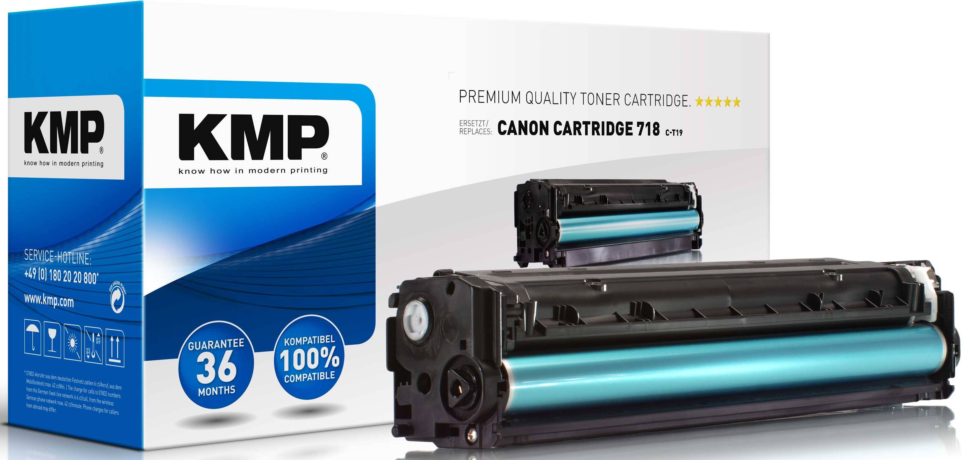 KMP Tonerkassette ersetzt Canon 718 Kompatibel Schwarz 3400 Seiten C-T19