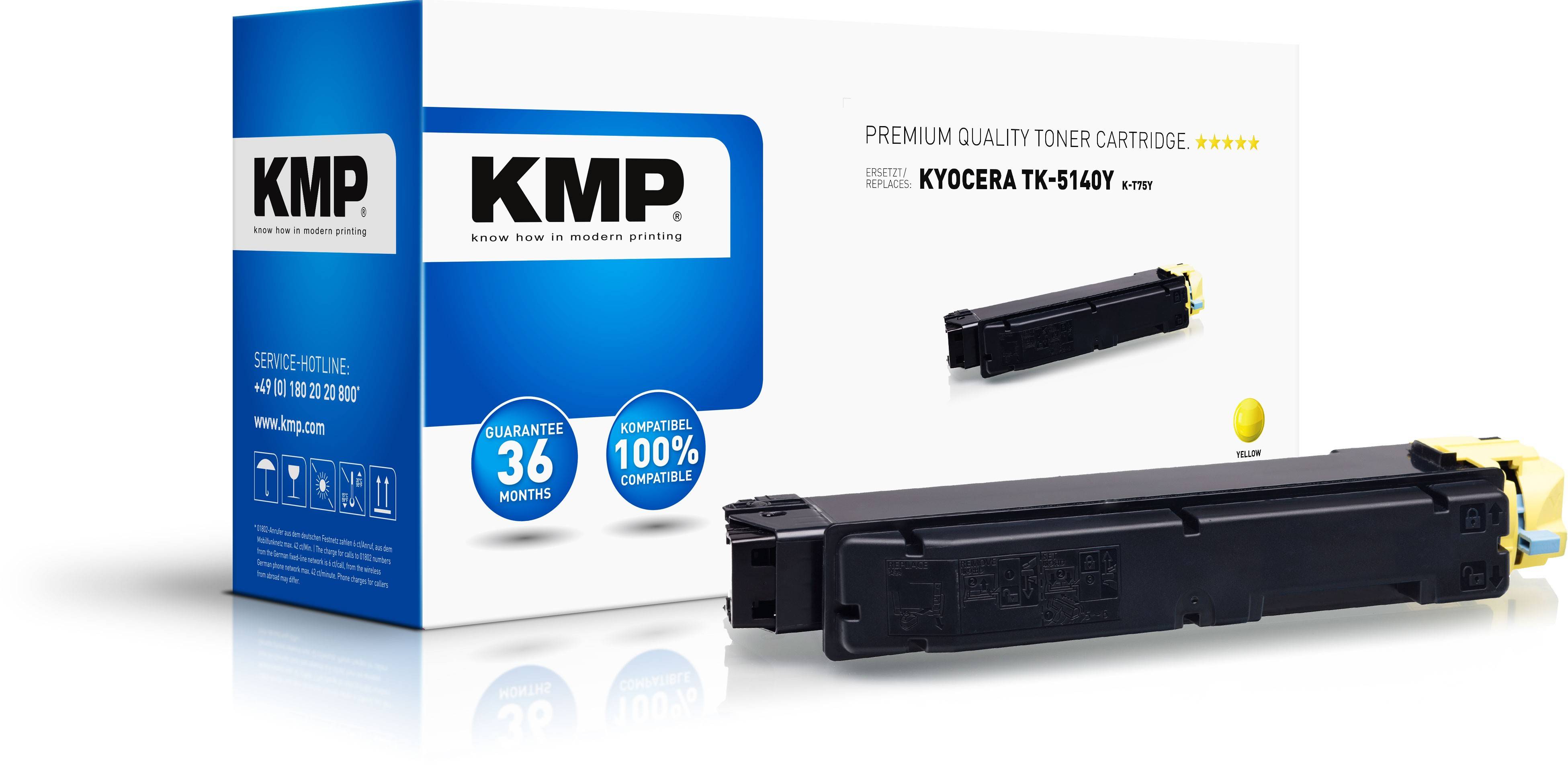 KMP Tonerkassette ersetzt Kyocera TK-5140Y Kompatibel Gelb 5000 Seiten K-T75Y