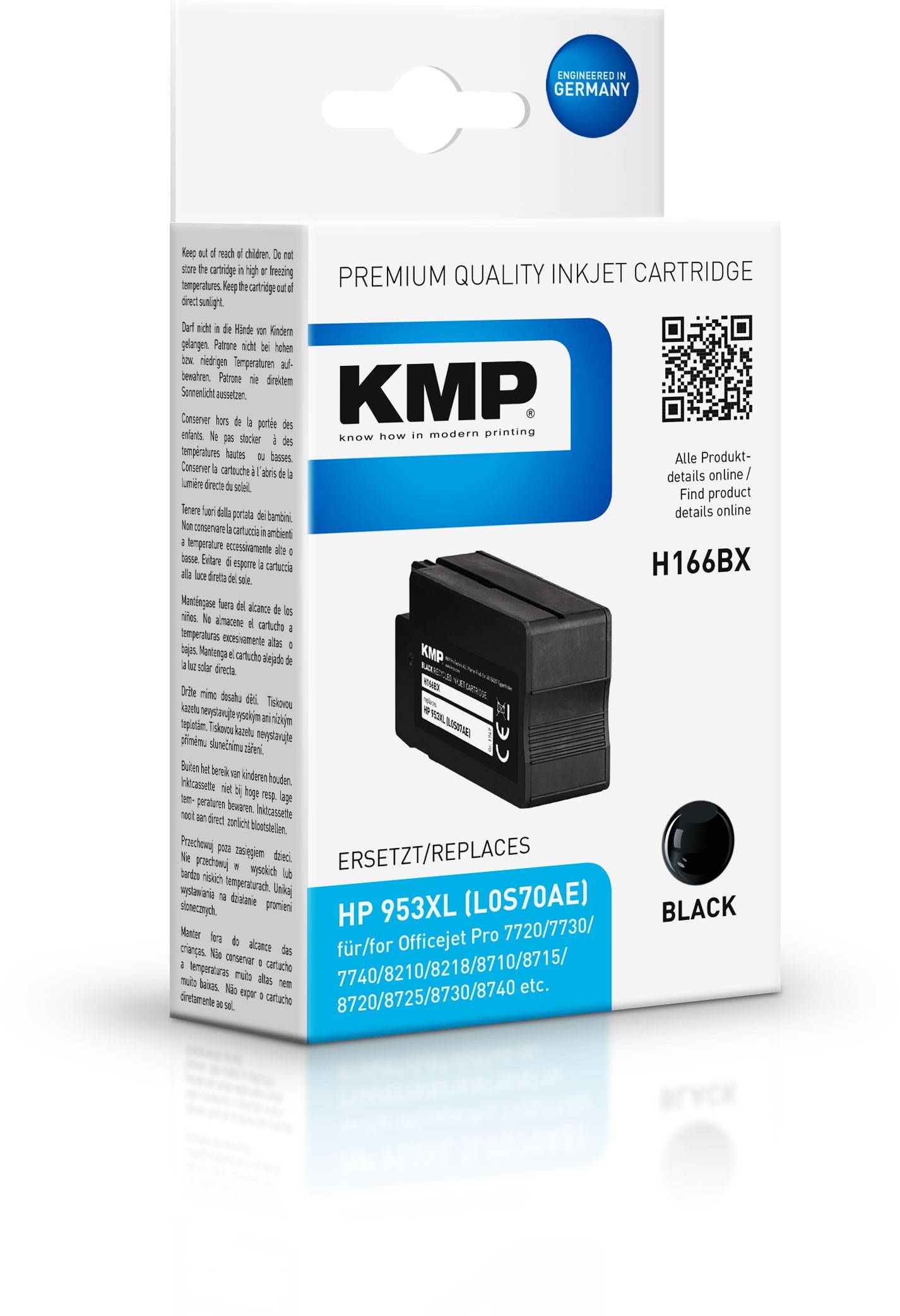 KMP H166BX - 55 ml - Hohe Ergiebigkeit - Schwarz - kompatibel - Tintenpatrone (A