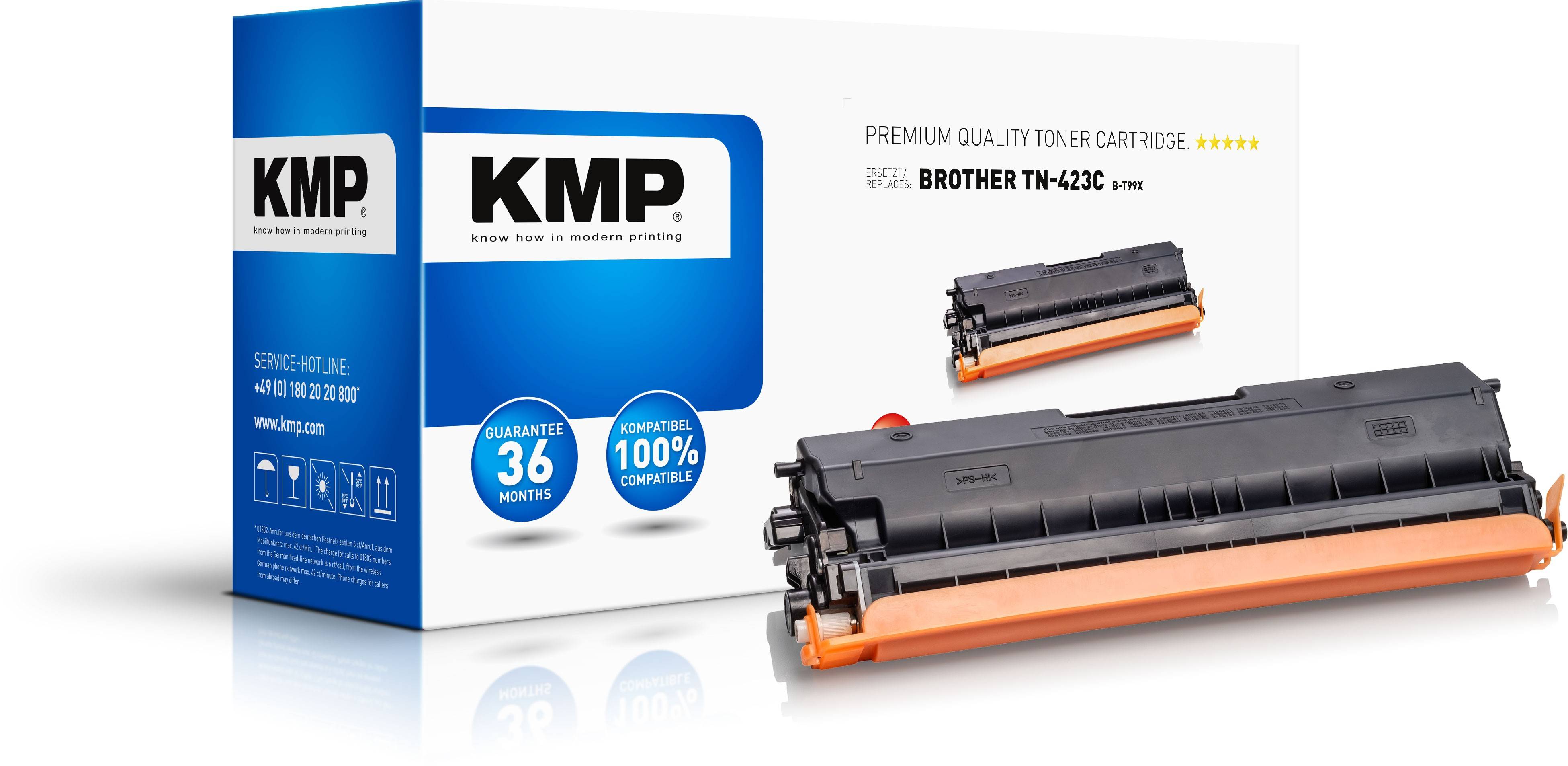 KMP Tonerkassette ersetzt Brother TN-423C, TN423C Kompatibel Cyan 4000 Seiten B-T99X