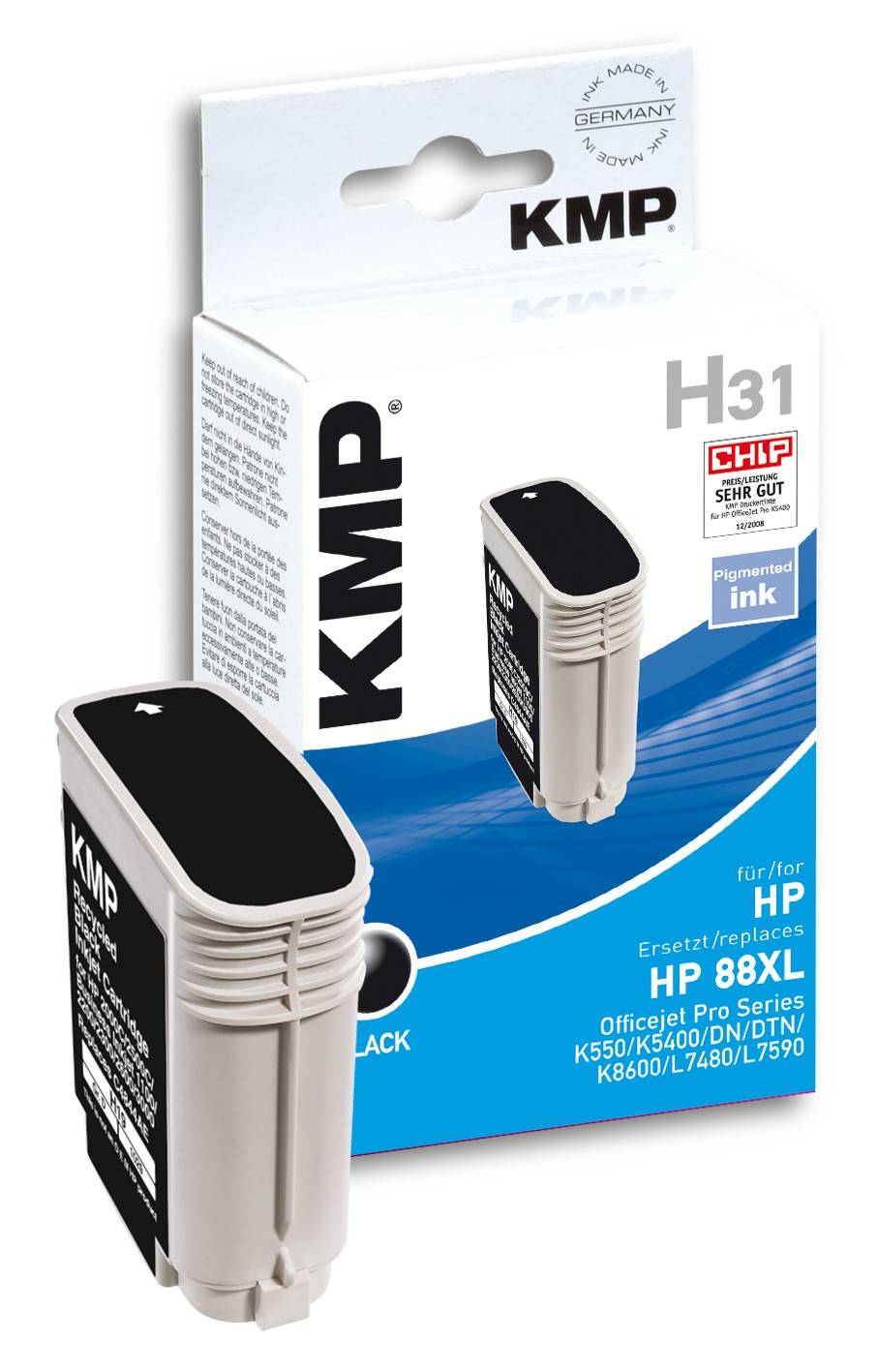 KMP H31 - 58.9 ml - Schwarz - kompatibel - Tintenpatrone (Alternative zu: HP