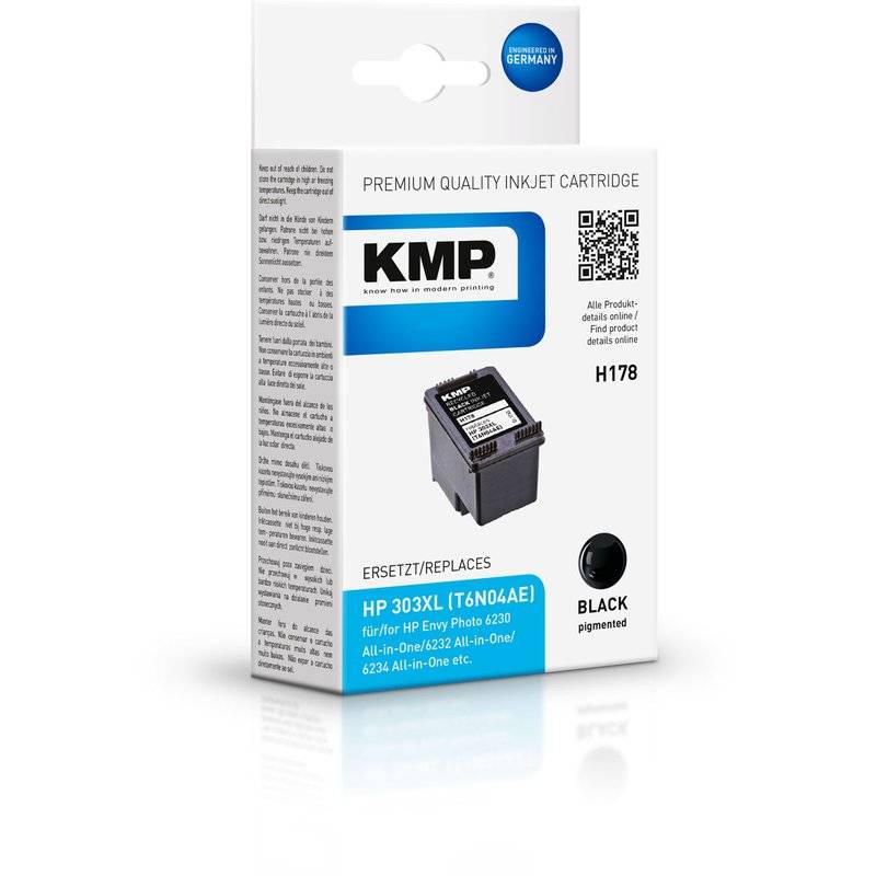 KMP H178 - 12.9 ml - Schwarz - kompatibel - Tintenpatrone (Alternative zu: HP 303XL)
