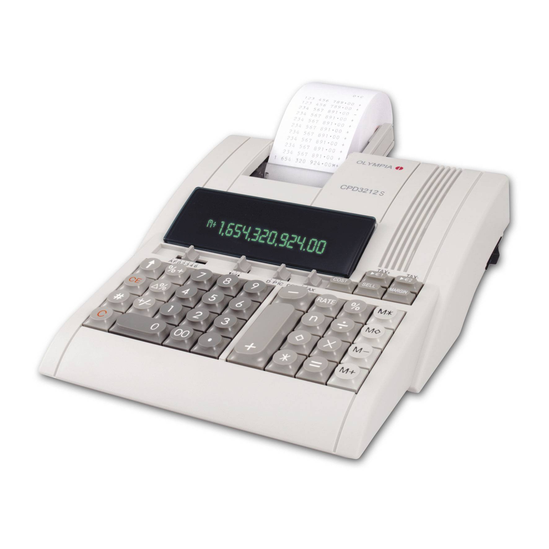 Olympia CPD 3212 T, Desktop, Druckrechner, 12 Ziffern, 1 Zeilen