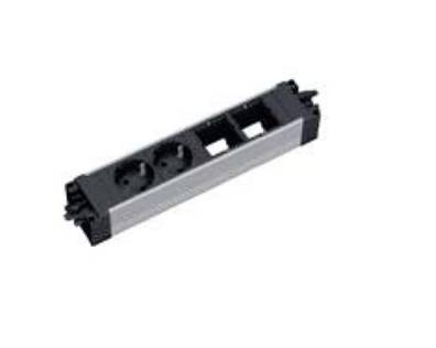 BACHMANN STEP ALU 2xUTE 2xCM GST18, STEP ALU 2xUTE GST18 2xCM STEP ALU Steckdosenleiste 2xUTE Steckdosen Frankreich sch