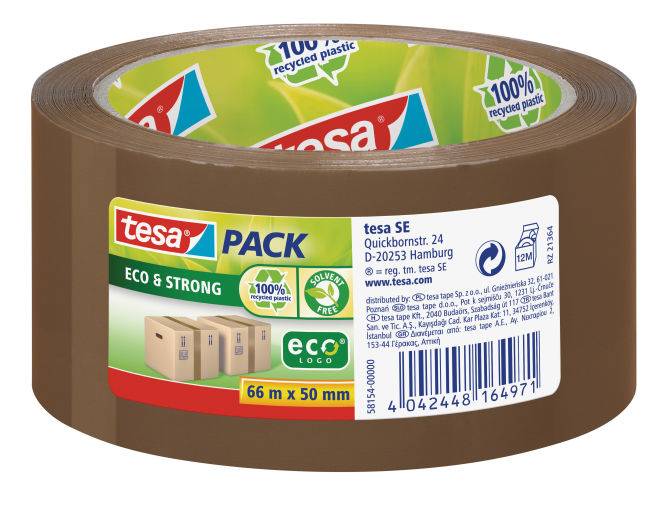 tesa ECO & STRONG 58154-00000-00 Packband tesapack® Braun (L x B) 66 m x 50 mm 1 St.