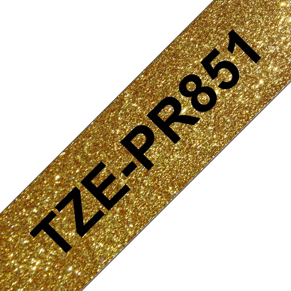 Schriftband Brother TZe-PR851 Bandfarbe: Gold Schriftfarbe:Schwarz 24 mm 8 m