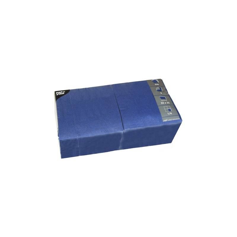 PAPSTAR Lunch-Servietten, 320 x 320 mm, 3-lagig, dunkelblau