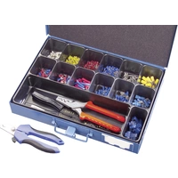 810781 Quetschverbinder-Sortiment 0.705mm² 10mm² Weiß, Gelb, Rot, Blau, Metall 1403St. 810781 Quetschverbinder-Sortiment 0.705mm² 10mm² Weiß, Gelb, Rot, Blau, Metall 1403St.