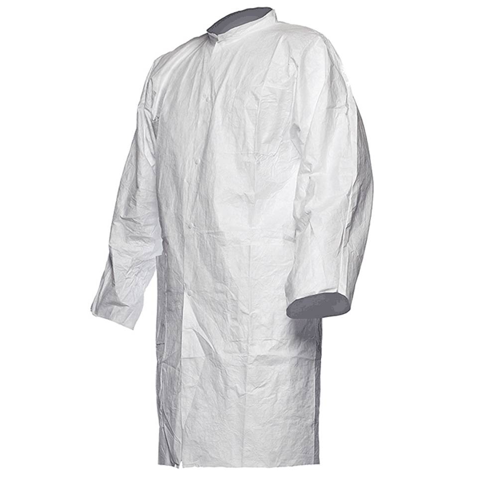 Tyvek® 500 Laborkittel, Modell PL309, Kat. III, weiß, 109cm, Größe M, 50/VE