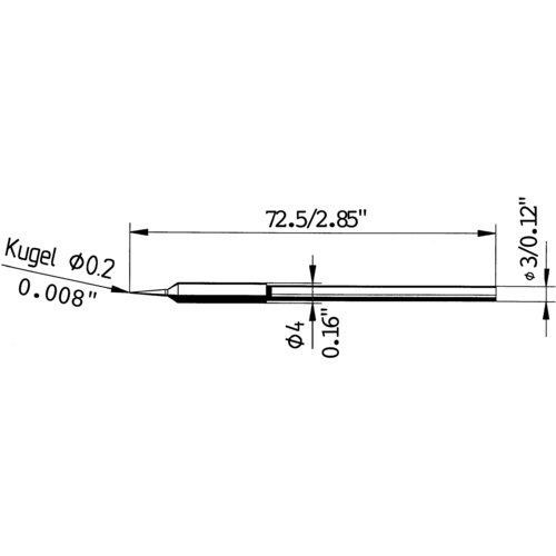 Ersa 212 SD LF Lötspitze Bleistiftform Spitzen-Größe 0.2mm Inhalt 1St.