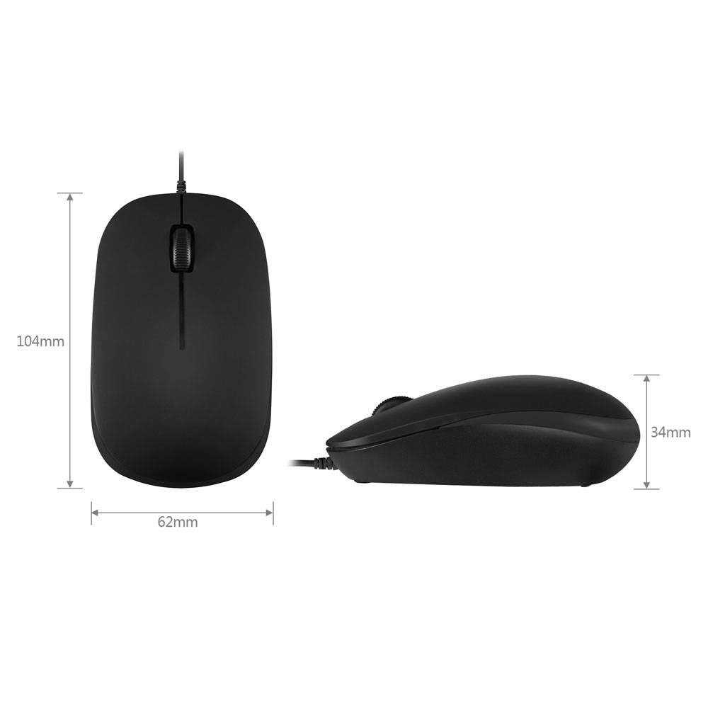 Perixx Perimice-201 Maus PS2 Optisch Schwarz 3 Tasten 1000 dpi