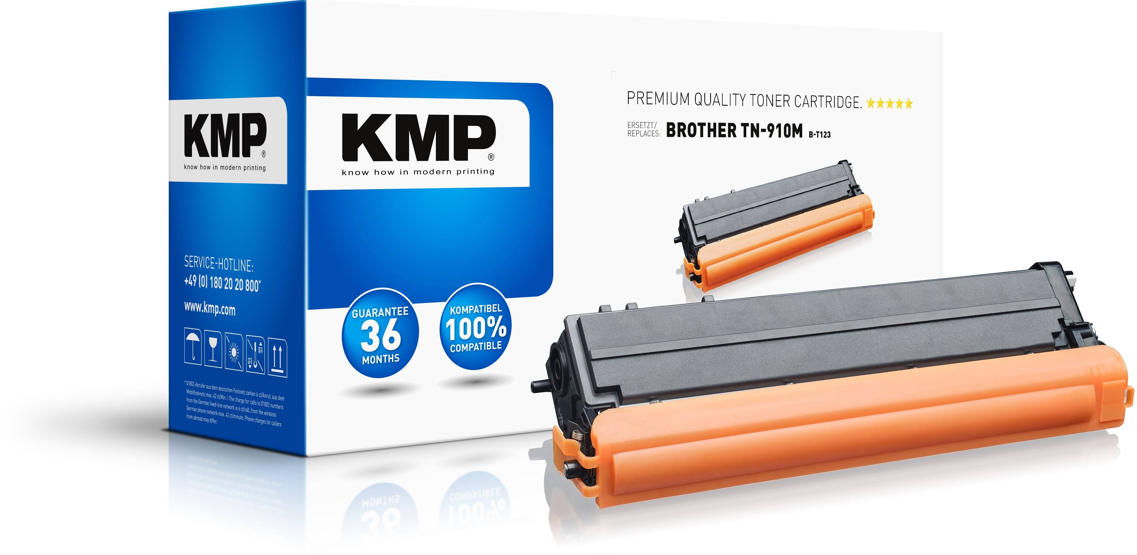 KMP Toner ersetzt Brother TN-910M Kompatibel Magenta 9000 Seiten B-T123 1264,0006