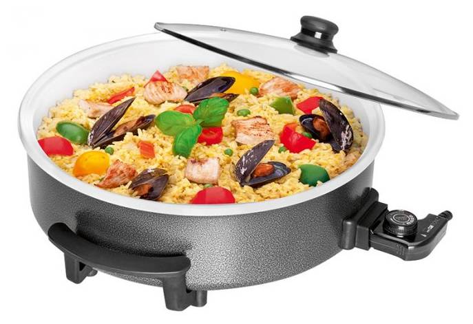 Clatronic PP 3570 C 263656 Partypfanne mit Glasdeckel