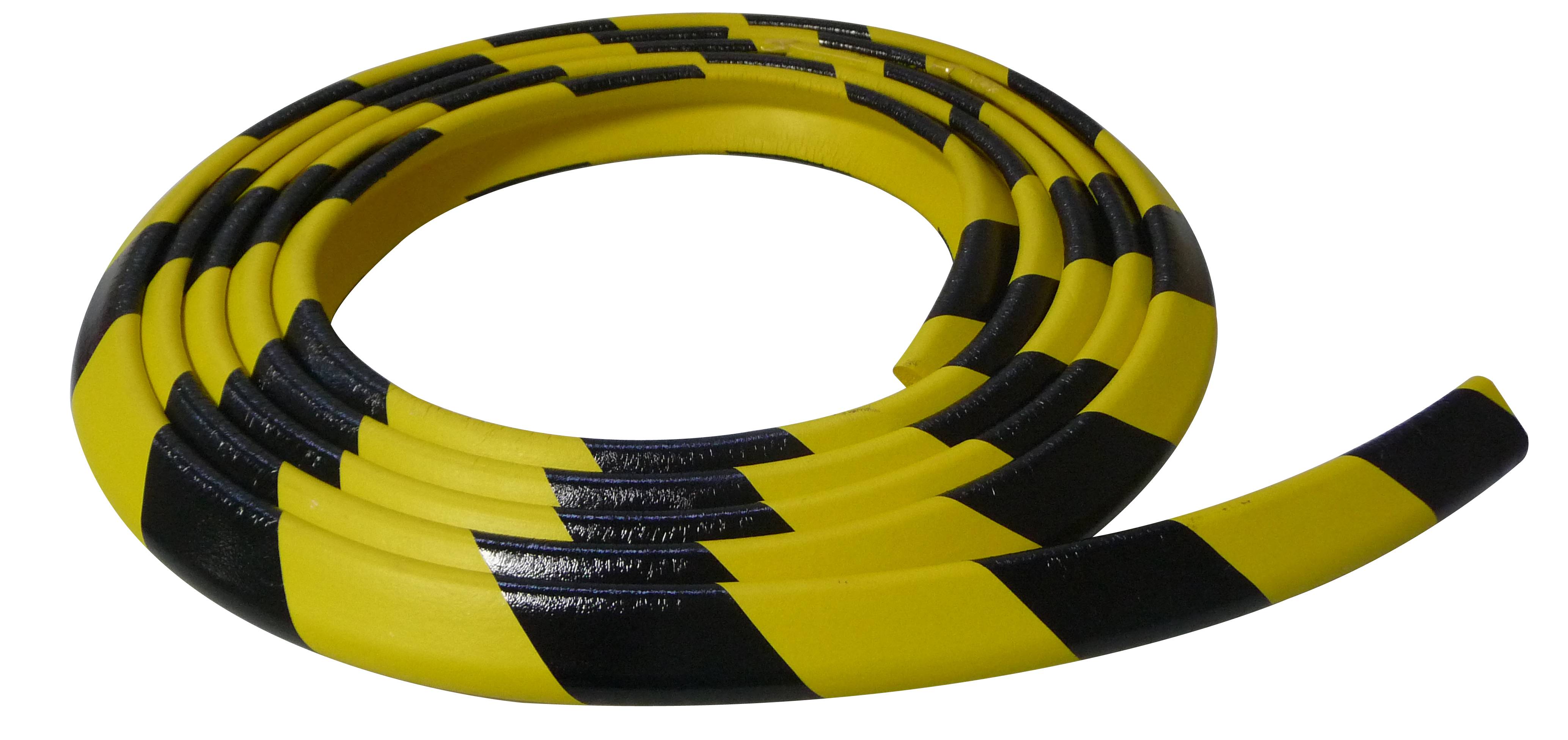 RS PRO Nitril-Gummi Stoßschutz Ecke, 30mm x 30 mm x 5m, Schwarz, Gelb