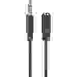 goobay Kopfhörer- und Audio- Verlängerungskabel AUX 3,5 mm 3-pol slim schwarz 0,5 m