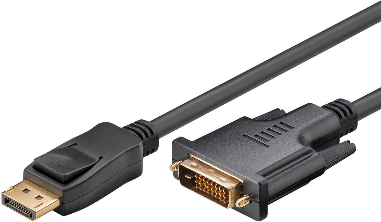 goobay DisplayPort/DVI D Adapterkabel 1,2 schwarz 3 m