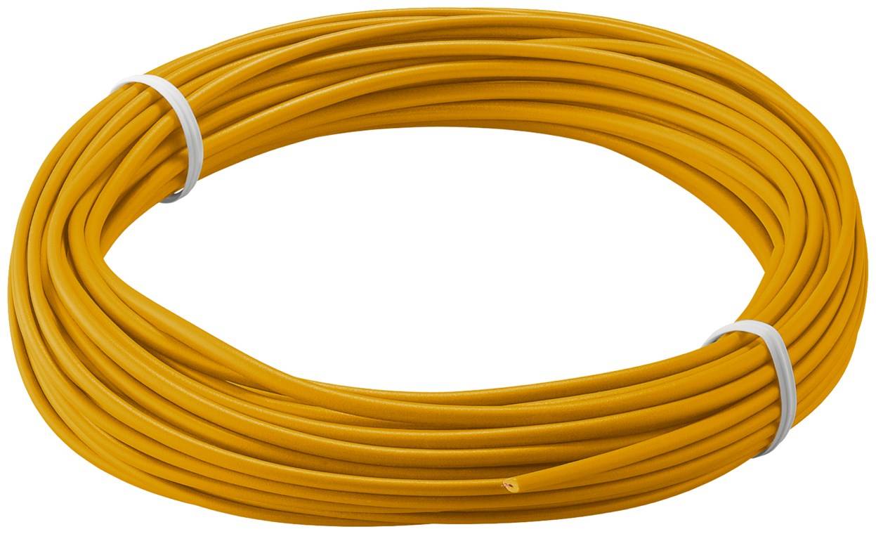 Goobay 55043 Kupferlitze 1adrig isoliert Kupferkabel mehrdrähtig Klingeldraht 18x0,1mm AWG26 Litze Kabellitze Orange 10m