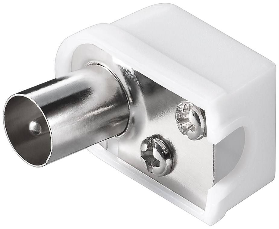 Goobay Koax-Winkelstecker mit Schraubbefestigung, slim Kunststoff