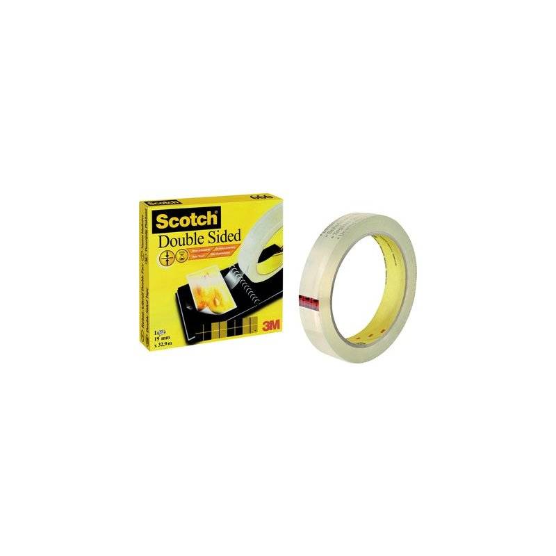 3M Scotch doppelseitiger Klebefilm 665, 19 mm x 33,0 m