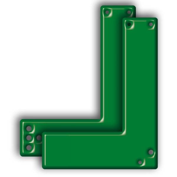 Zubehör für Türwächter Montageplatte, für Glas-Rahmentür, 20,5 cm, grün