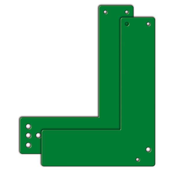 Zubehör für EH-Türwächter, Montageplatte grün für Glasrahmentüren, 17,0 x 20,5 cm