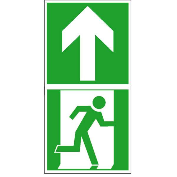 Fluchtwegsymbol Bodenmarkierung Rettungsweg geradaus, Safety Marking HI 150