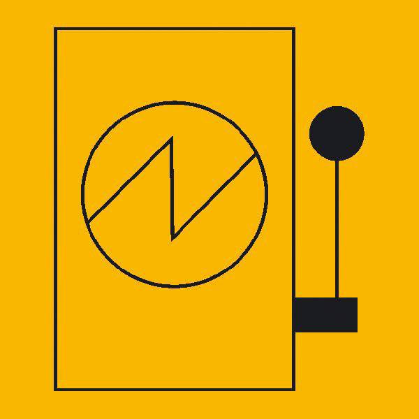 Hauptschalter (Symbol) Hinweisschild, selbstkl. Folie, Größe 5,20x5,20cm