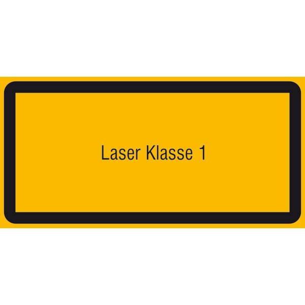 Laserkennzeichnung Laser Klasse 1 Warnschild, selbstkl. Folie ,10,50x5,20cm
