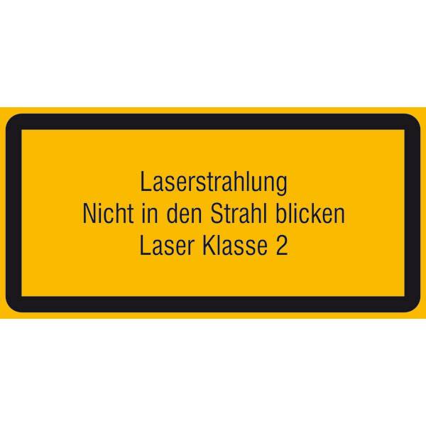 Laserkennzeichnung Laserstrahlung Nicht..Warnschild, selbstkl.10,50x5,20cm