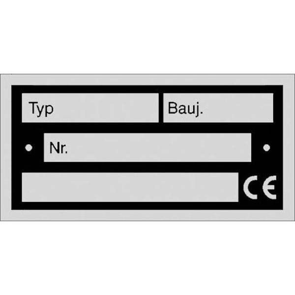 Typen-, Leistungsschild zur Selbstbeschriftung, 5,2x2,6 cm